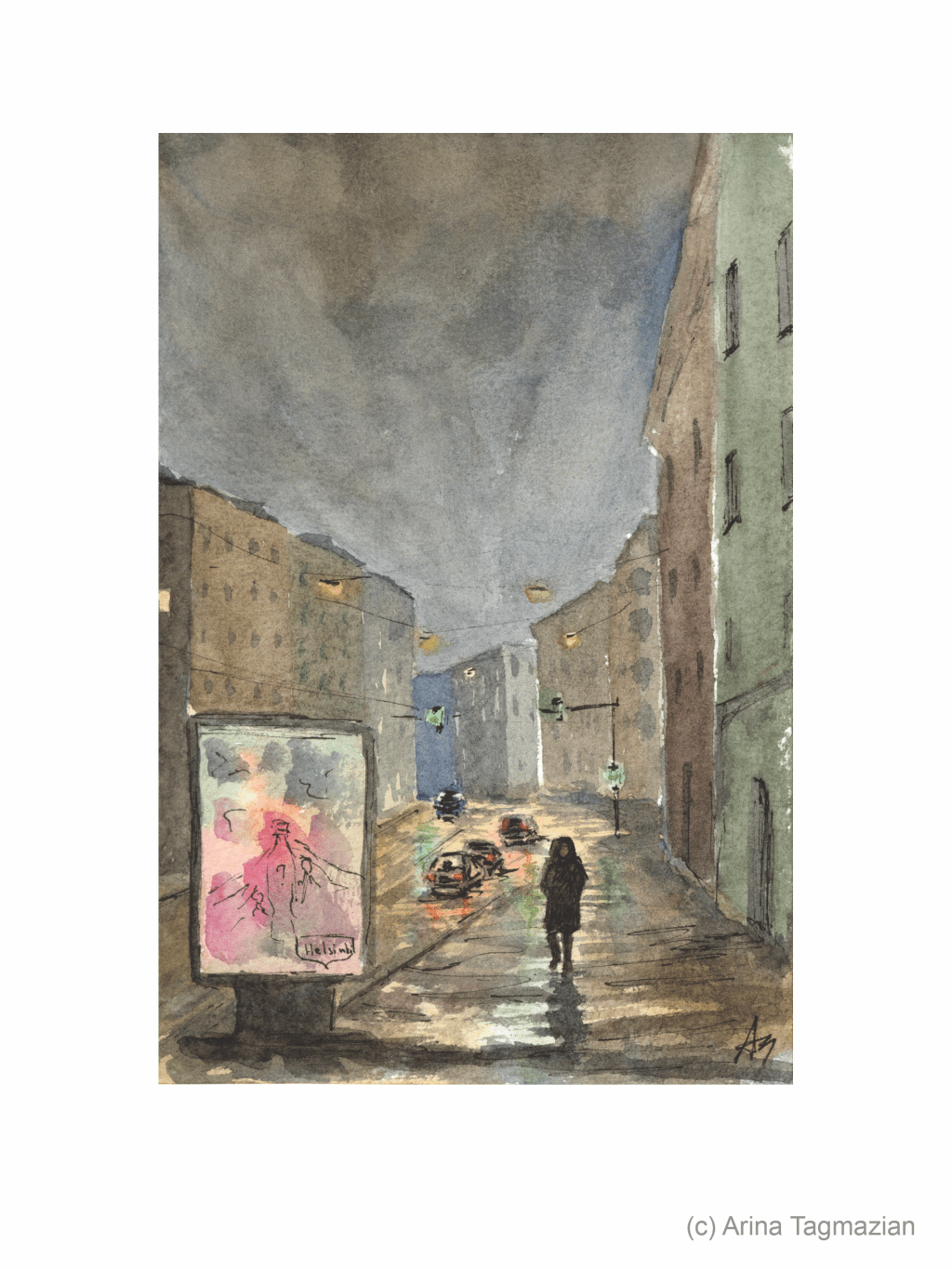 Poster “Rainy Töölö”
